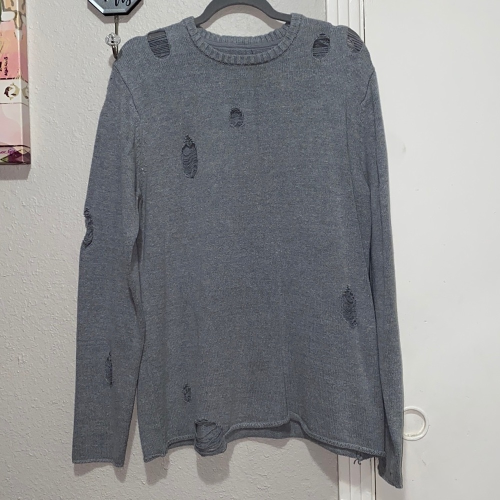Carbon distress sweater